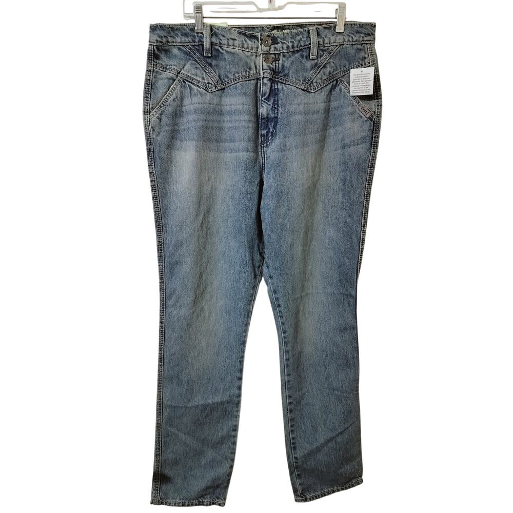 5729)Cinch Cruel Denim Quinn Tapered Hi Rise Relaxd Western Jeans Sz 33/15 Long - Picture 2 of 9